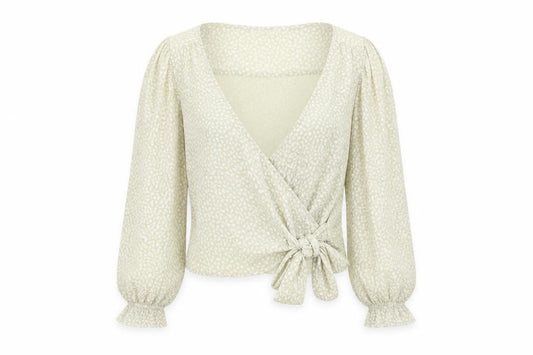 Abercrombie & Fitch Women's Green Wrap Blouse Size S