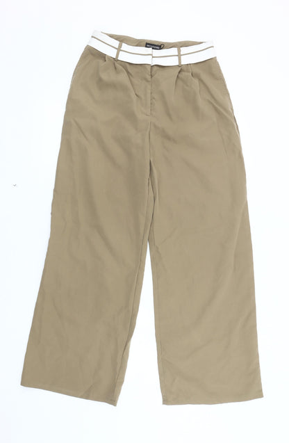 Womens UK Size 8 PRETTYLITTLETHING Regular Fit Casual Beige Trousers