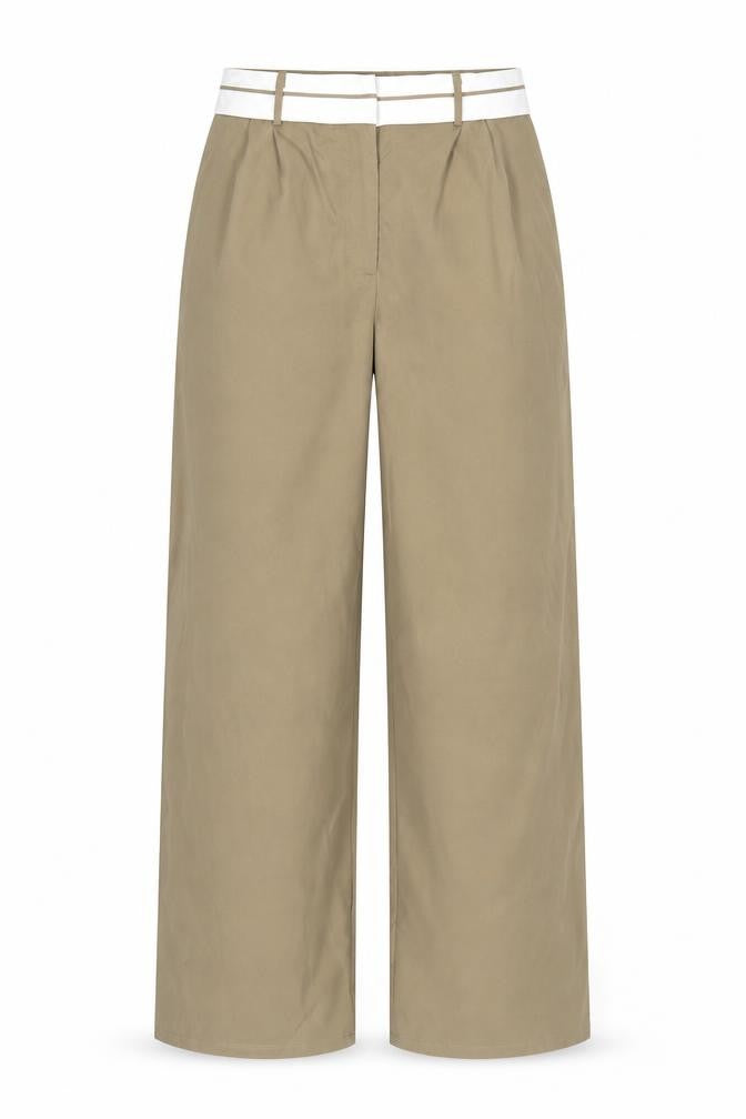 Womens UK Size 8 PRETTYLITTLETHING Regular Fit Casual Beige Trousers
