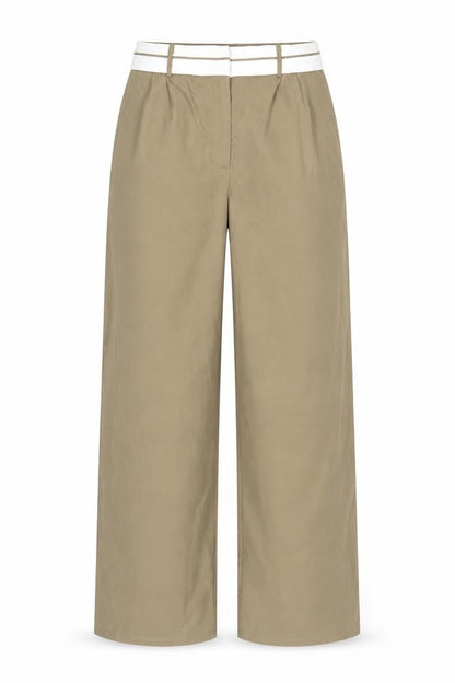 Womens UK Size 8 PRETTYLITTLETHING Regular Fit Casual Beige Trousers