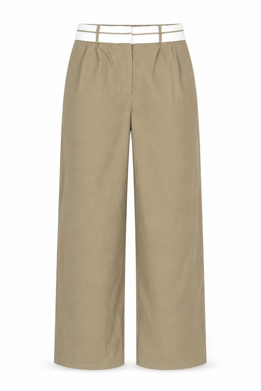 Womens UK Size 8 PRETTYLITTLETHING Regular Fit Casual Beige Trousers