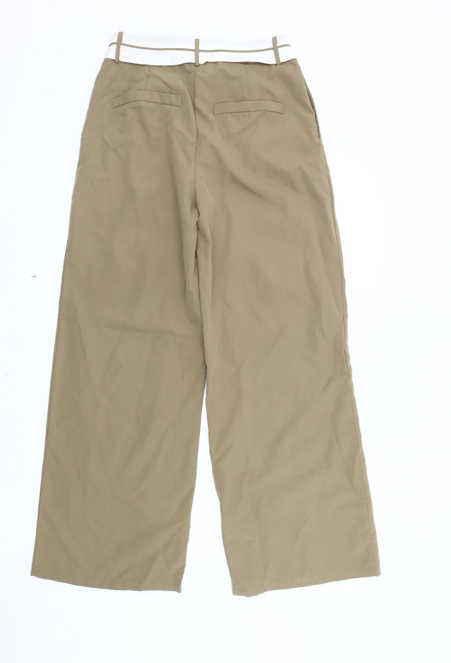 Womens UK Size 8 PRETTYLITTLETHING Regular Fit Casual Beige Trousers