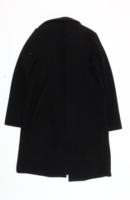 Zara Women's Black Mid-Length Coat Size S Casual