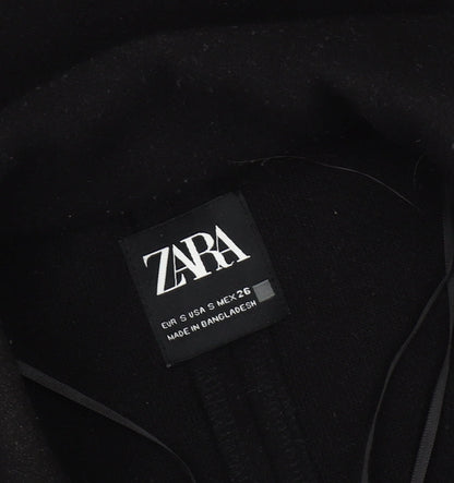 Zara Women's Black Mid-Length Coat Size S Casual
