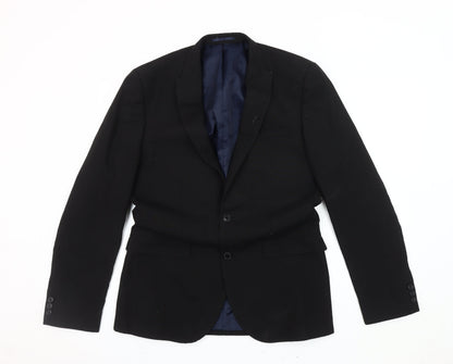Next Black Men's Blazer Size 40 Long Classic Jacket