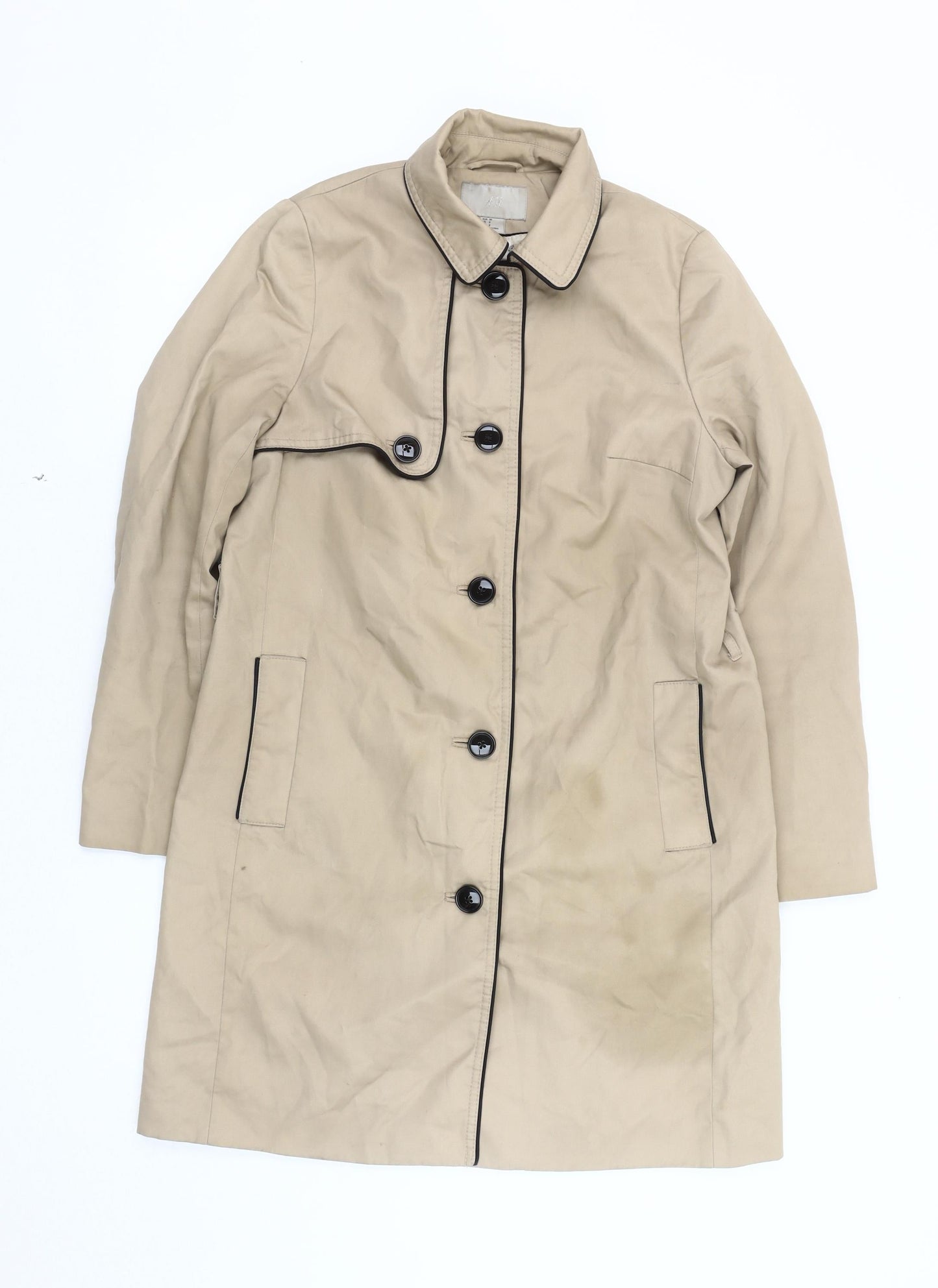 Womens UK Size 10 H&M Beige Trench Coat