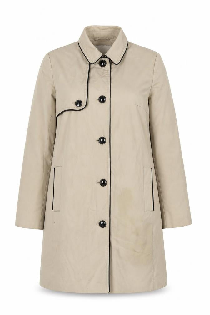 Womens UK Size 10 H&M Beige Trench Coat