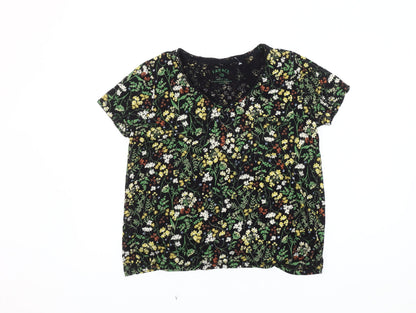 Womens UK Size 10 FatFace Black  T-Shirt
