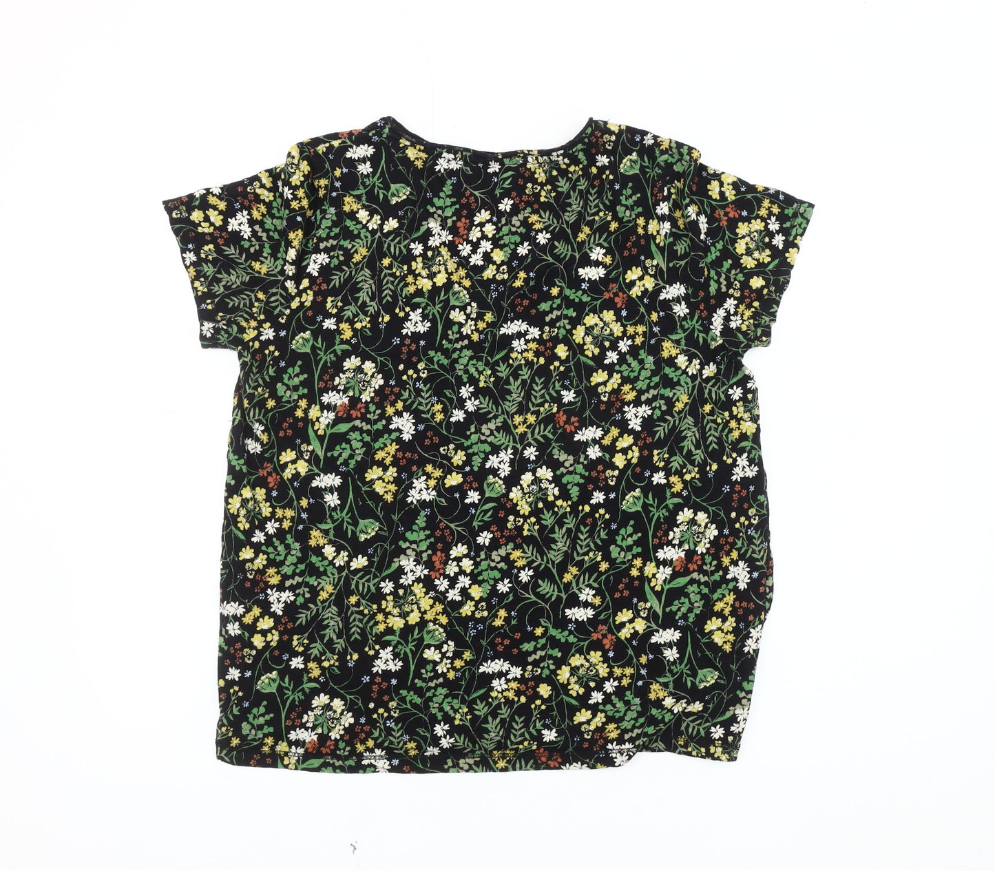 Womens UK Size 10 FatFace Black  T-Shirt