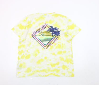 Urban Threads XL Men's Yellow Graphic Print Tee