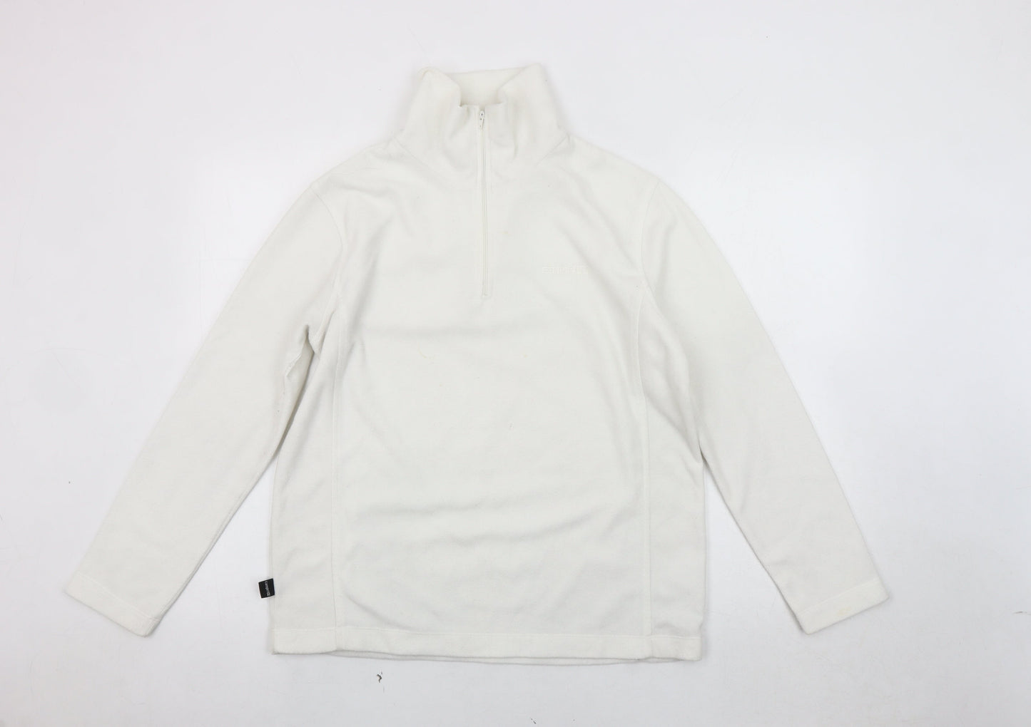 Campri Women's White Pullover Sweatshirt, Size 12