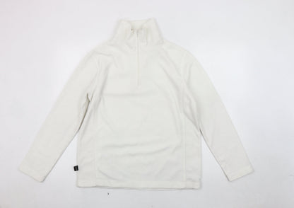 Campri Women's White Pullover Sweatshirt, Size 12