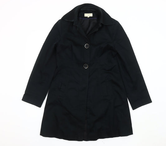 Womens UK Size 10 Marks and Spencer Black Trench Coat