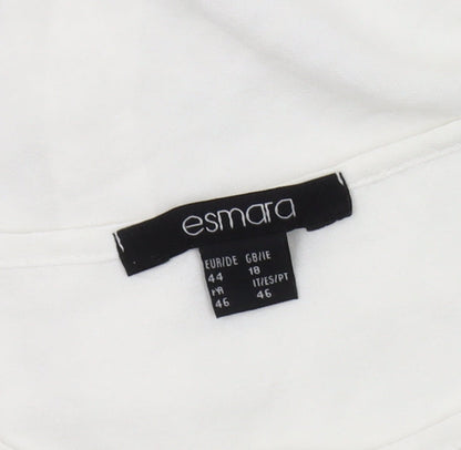 Womens UK Size 18 ESMARA White  Blouse
