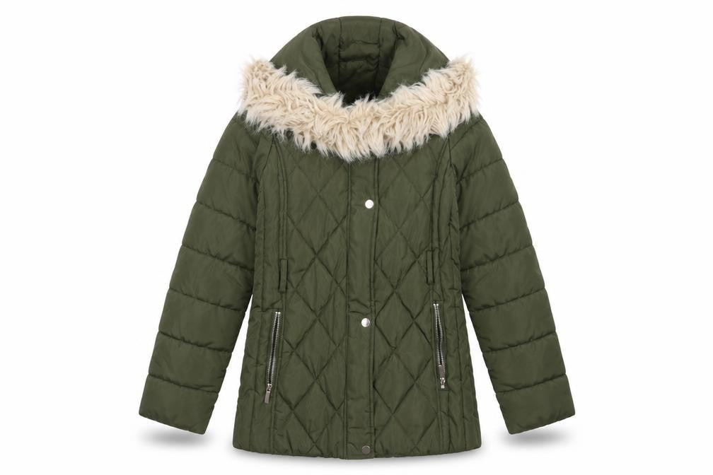 Womens UK Size 10 Oasis Green Puffer Jacket