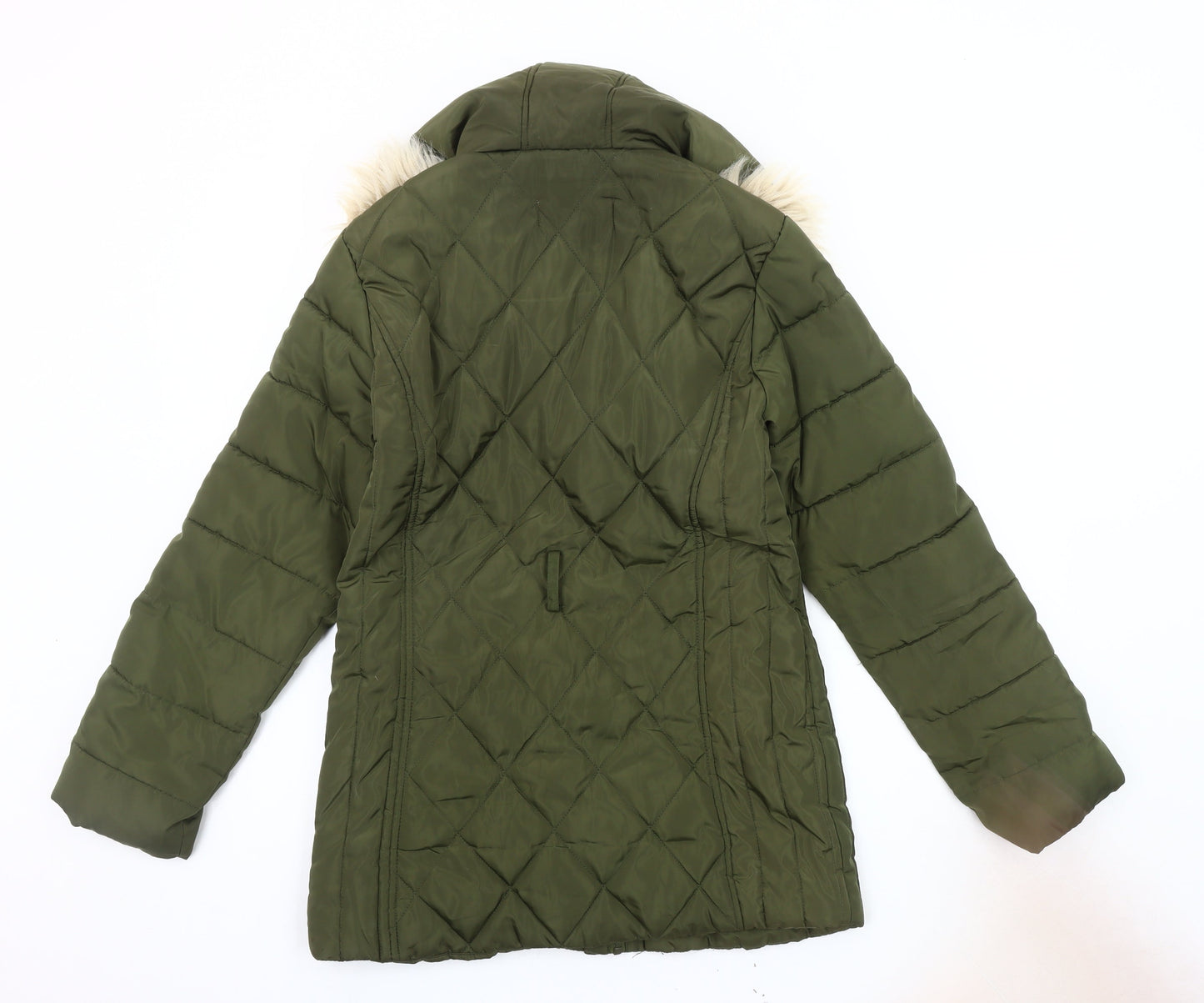 Womens UK Size 10 Oasis Green Puffer Jacket