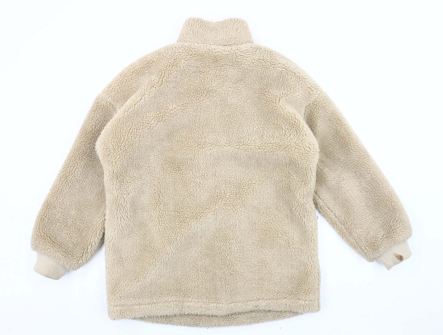 Pieces Beige Fleece 1/4 Zip Sweatshirt, S, Lightweight