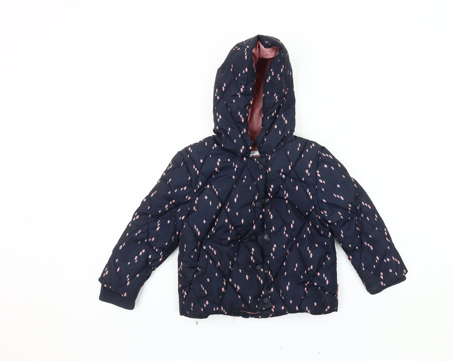 Noppies Girls Blue Hooded Puffer Jacket 2-3 Years