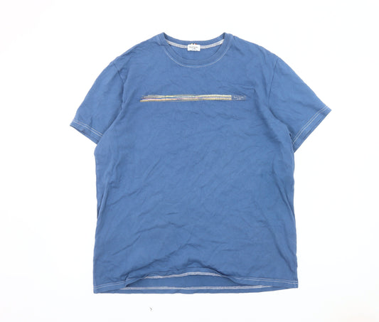 Paul Smith Men’s Blue L Crew Neck Cotton T-Shirt