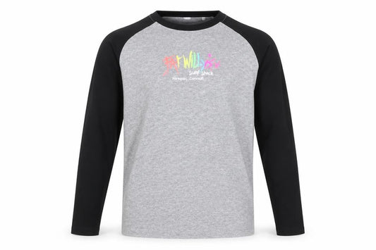 Skinfit Men's Graphic Print Grey Black Long Sleeve T-Shirt M