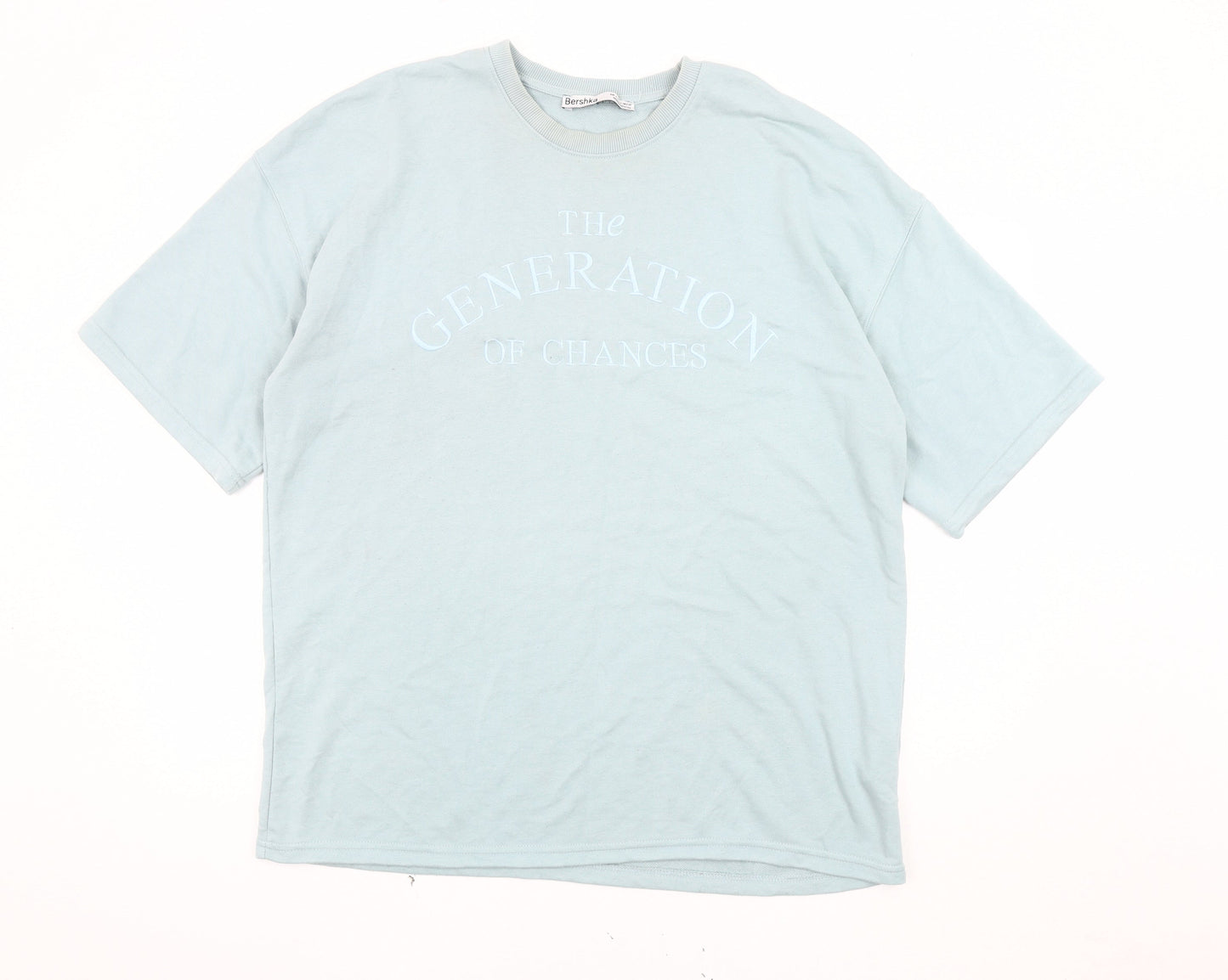 Mens UK Size L Bershka Blue  T-Shirt