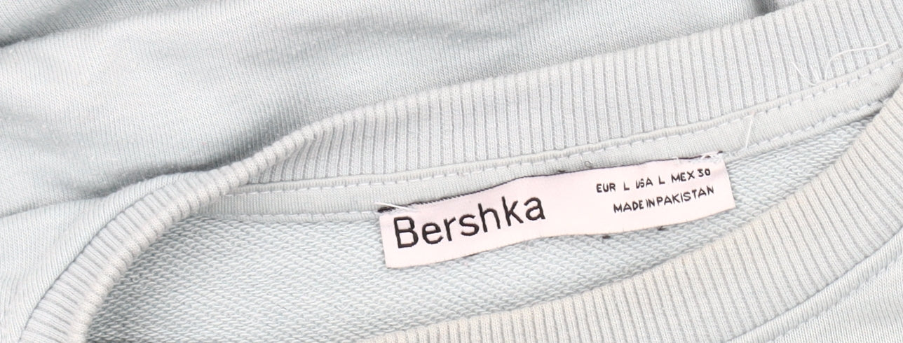 Mens UK Size L Bershka Blue  T-Shirt