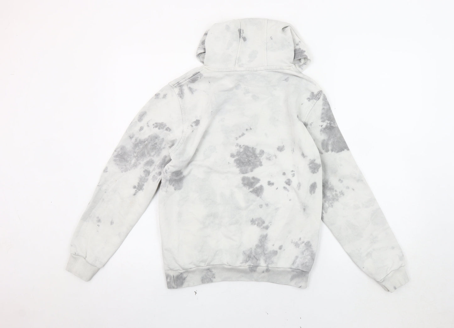 Nike Girls White Grey Tie-Dye Pullover Hoodie, Size L
