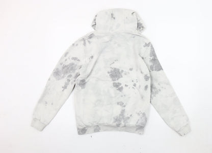 Nike Girls White Grey Tie-Dye Pullover Hoodie, Size L