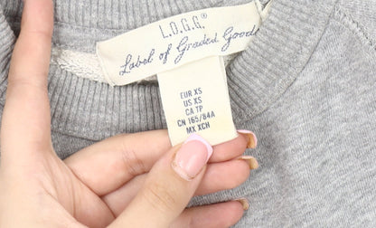 L.O.G.G. Boys Grey XS Pullover Sweatshirt, University Style