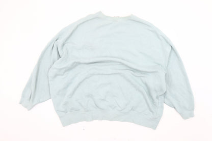 Nike Unisex Blue Pullover Sweatshirt M, Logo Print, Fleece