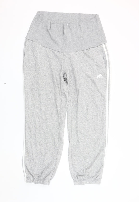 Adidas Women's Grey Jogger Trousers L - Athletic Style