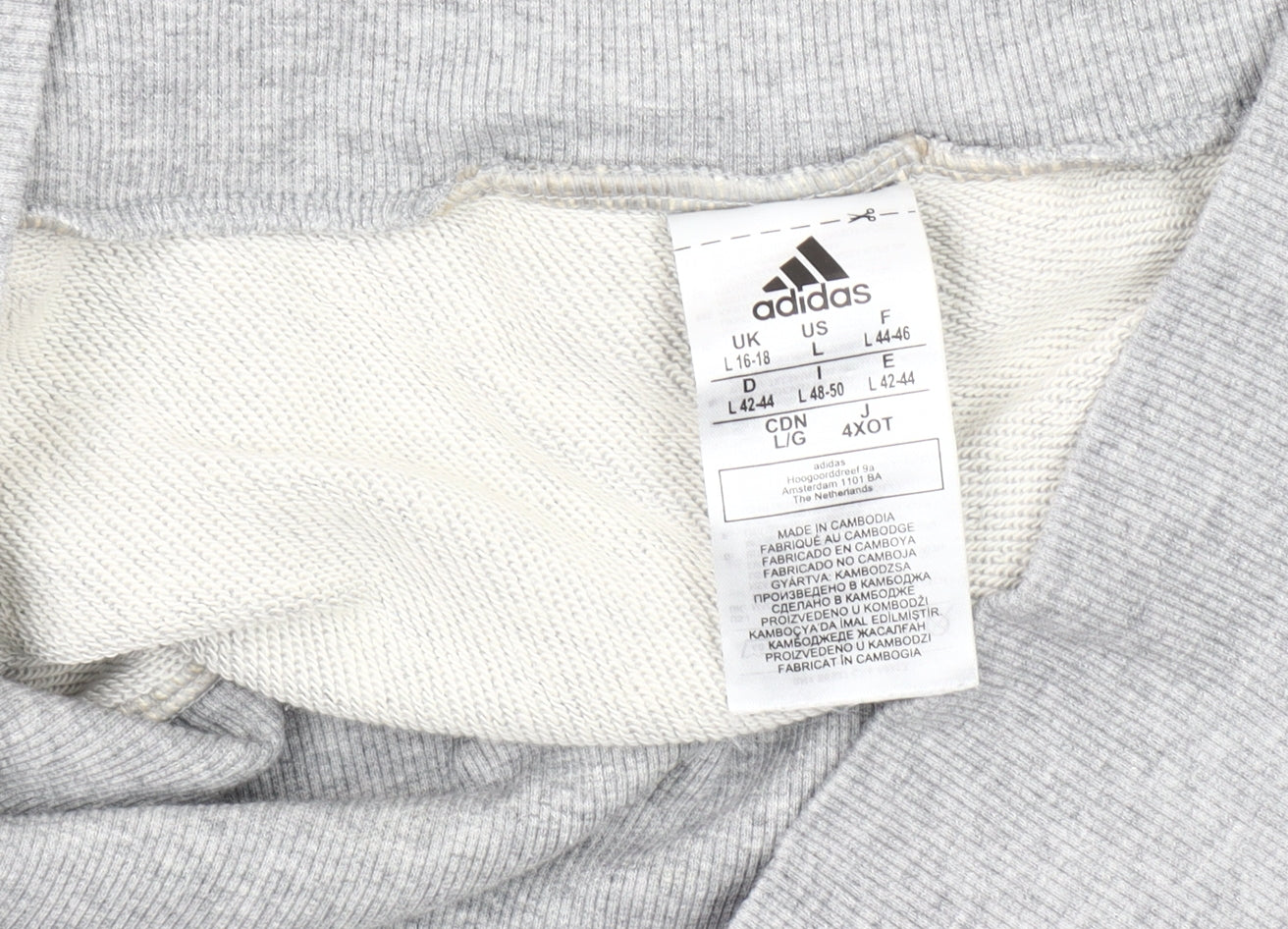 Adidas Women's Grey Jogger Trousers L - Athletic Style