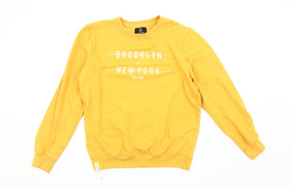 Threadbare Men's Yellow Pullover Sweatshirt M