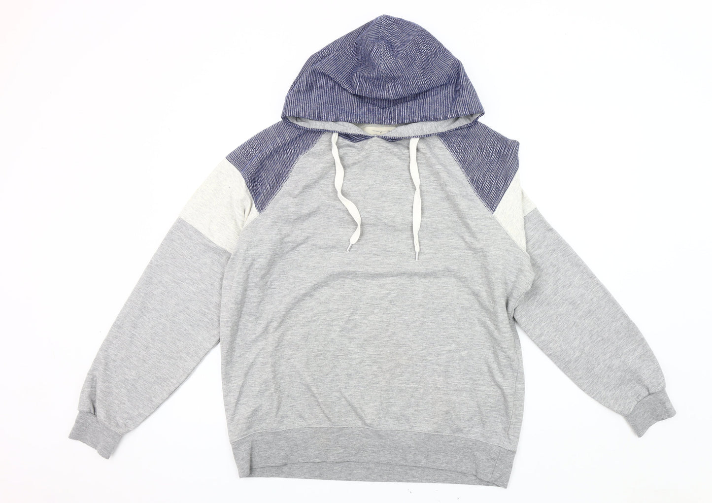 Mens UK Size L River Island Grey Pullover Hoodie