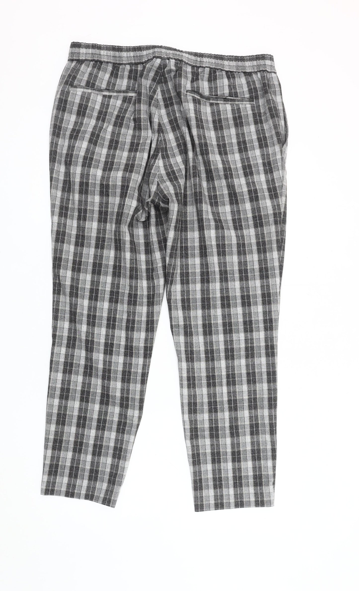 Topman Men's Grey Plaid Trousers Size 38