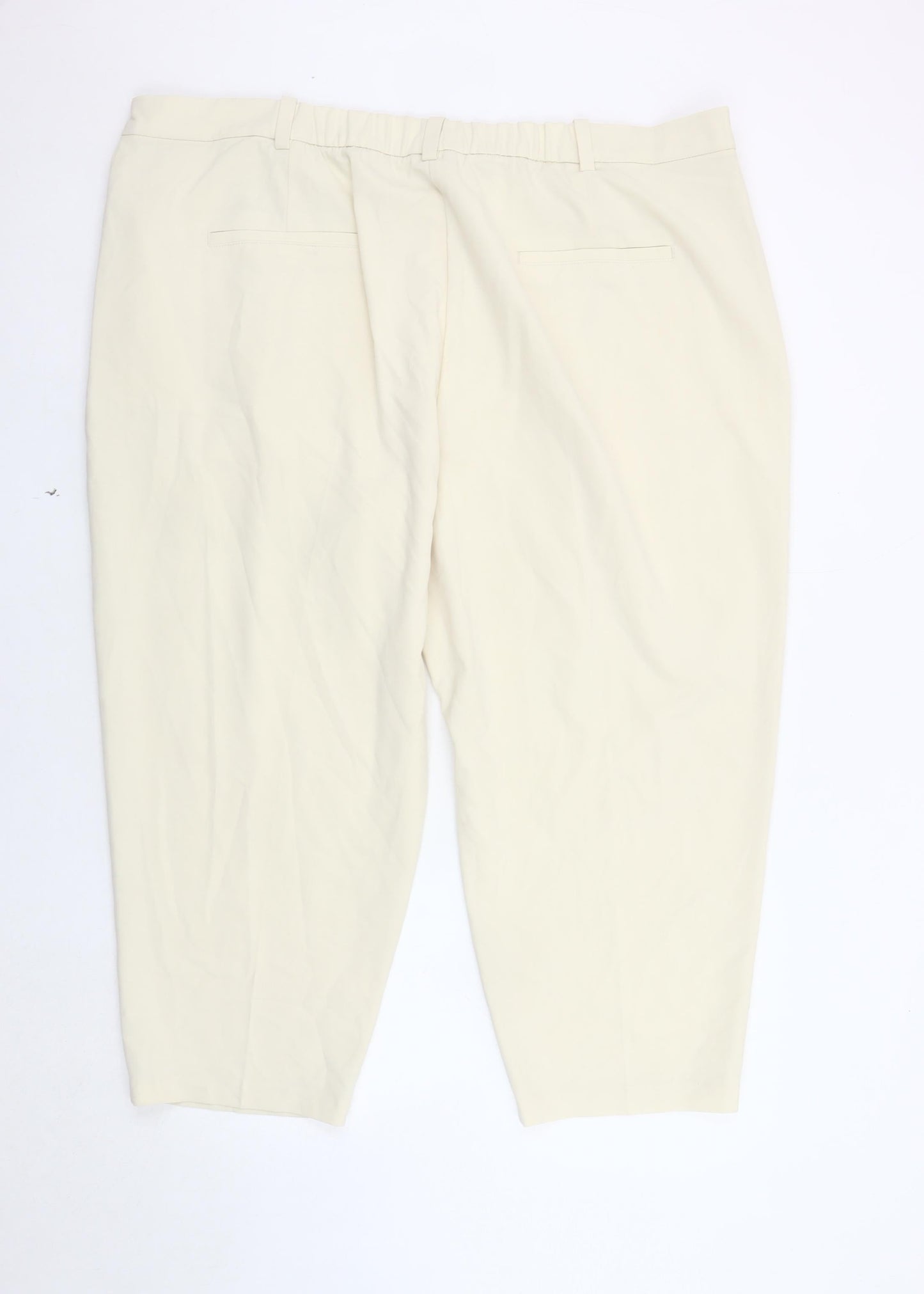 Womens UK Size 24 Marks and Spencer  Ankle Ivory Trousers