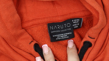 Naruto Shippuden Boys Orange Hoodie 9-10 Years Pullover Anime