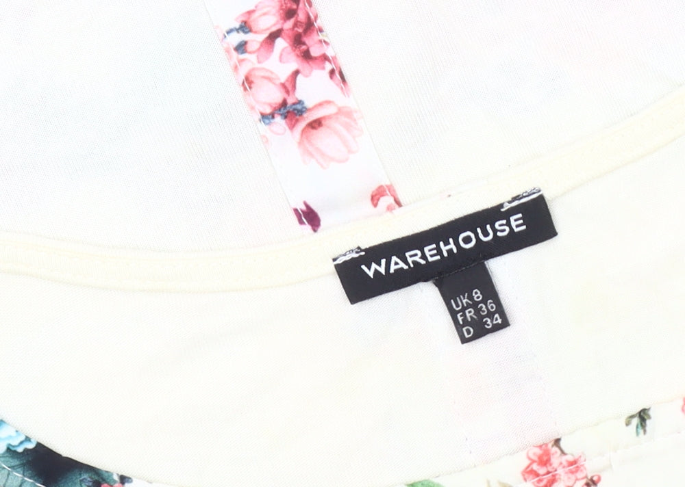 Womens UK Size 8 Warehouse Multicoloured  Blouse