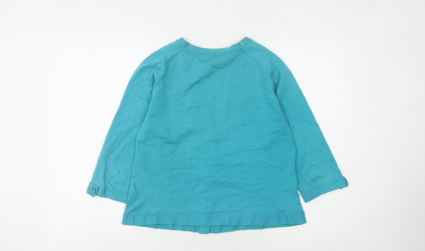 Womens UK Size 14 Monsoon Green Cardigan Jumper