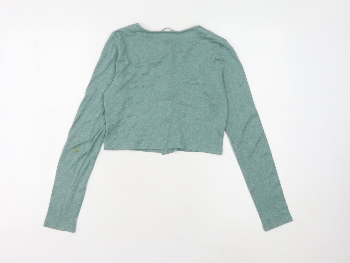 Womens UK Size S Zara Green Cardigan Jumper