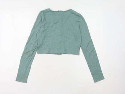 Womens UK Size S Zara Green Cardigan Jumper