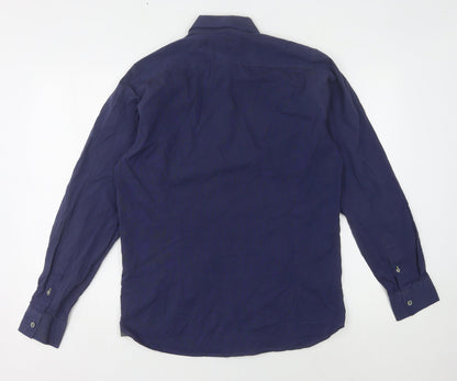 Ted Baker Men's Blue Long Sleeve Button-Up Shirt - M