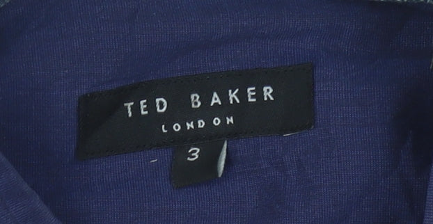 Ted Baker Men's Blue Long Sleeve Button-Up Shirt - M