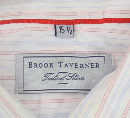 Brook Taverner Men's Multicoloured Stripe Shirt 15.5