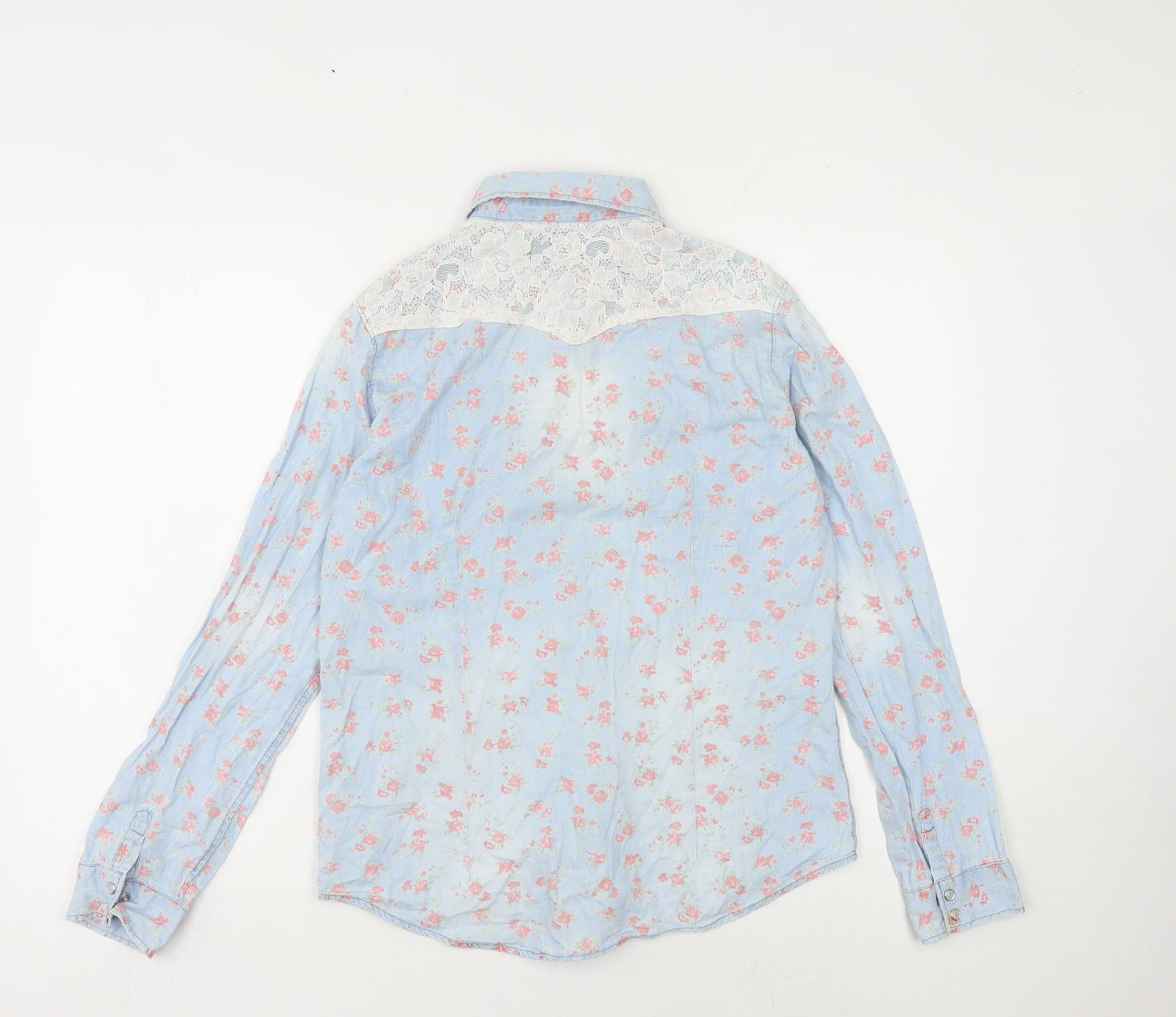 Womens UK Size M Stars & Stripes Blue  Button-Up