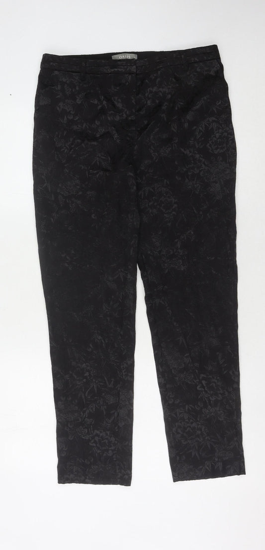 Womens UK Size 12 Oasis   Black Trousers
