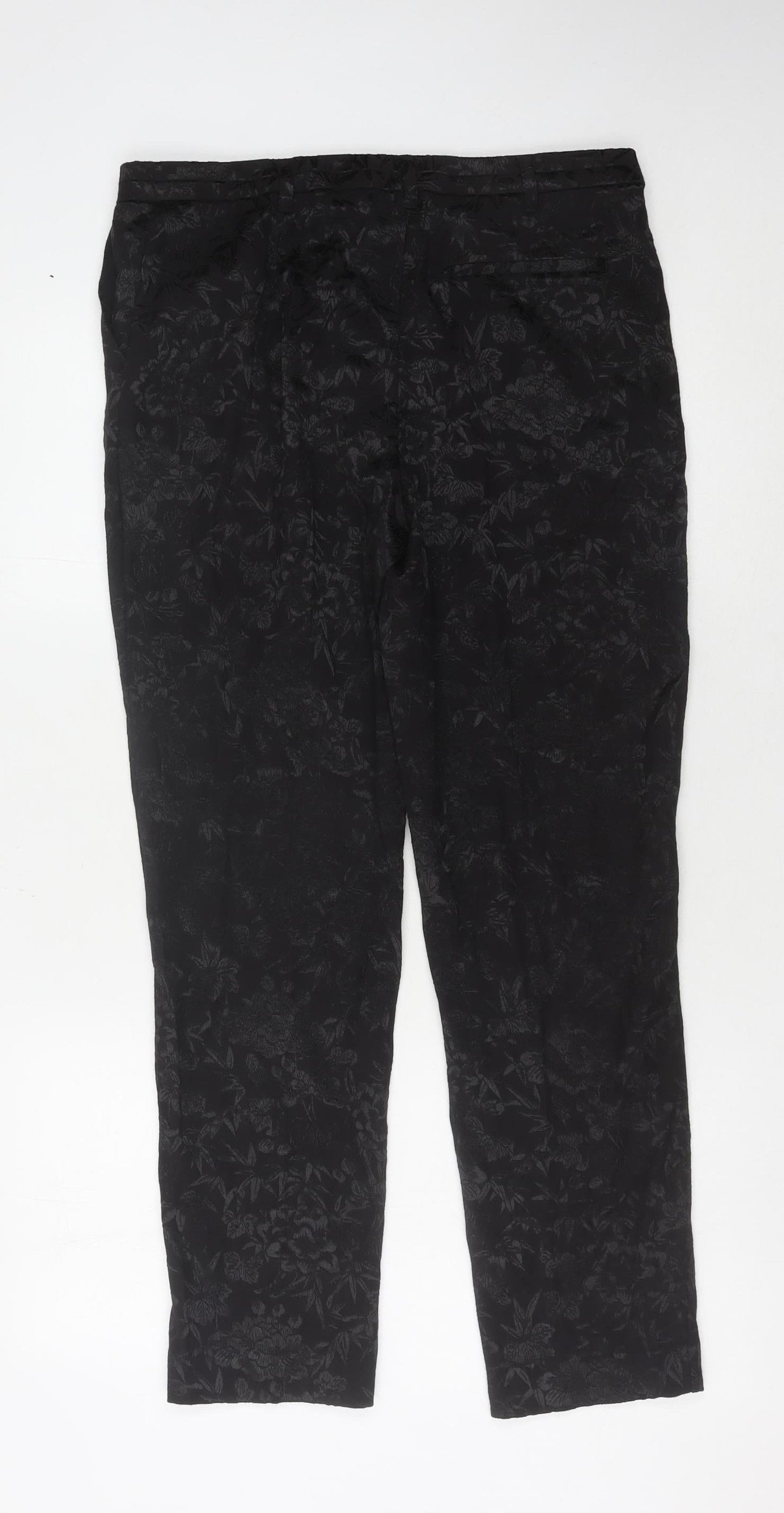 Womens UK Size 12 Oasis   Black Trousers