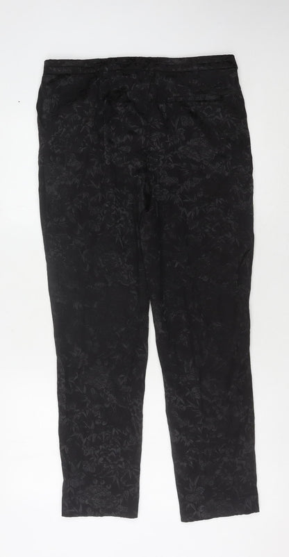 Womens UK Size 12 Oasis   Black Trousers