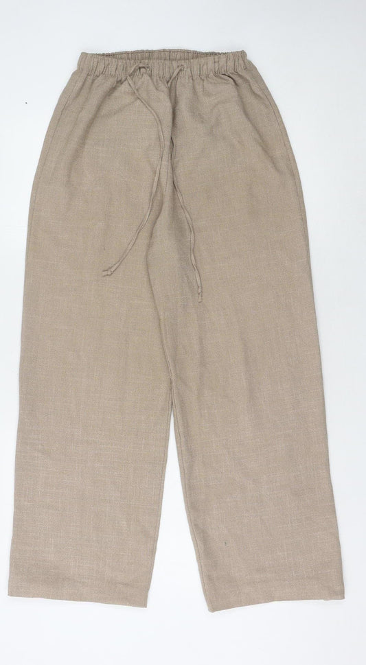 Womens UK Size 12 Saloos Relaxed Fit Straight Beige Trousers