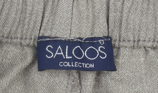 Womens UK Size 12 Saloos Relaxed Fit Straight Beige Trousers
